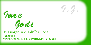 imre godi business card